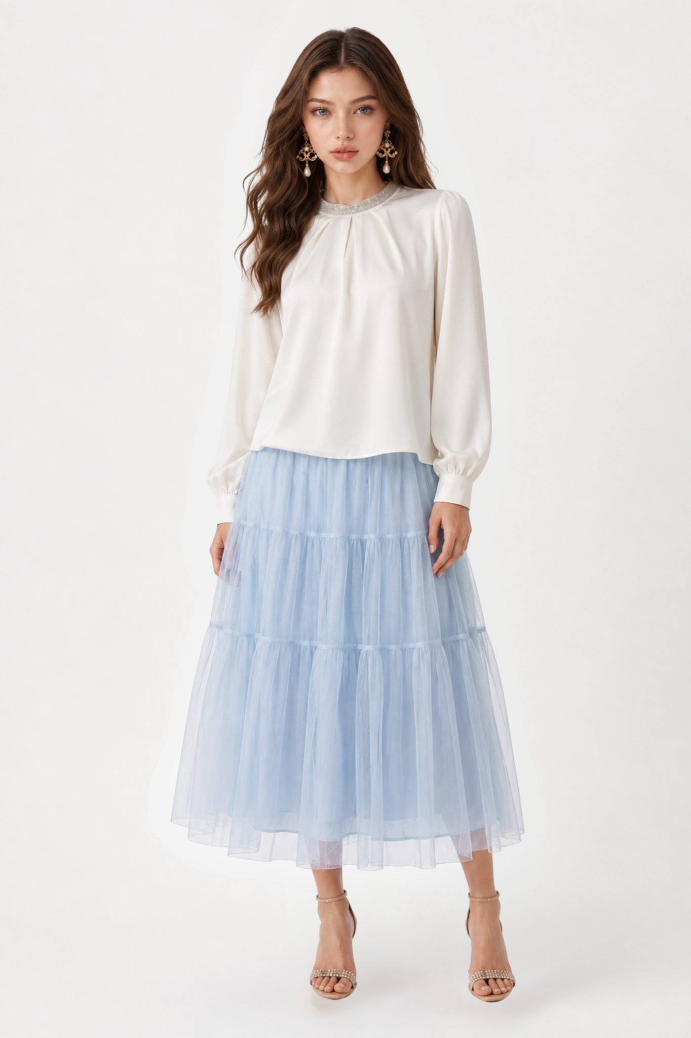 SOMERSET BAY - LONG SLEEVE SILKY BLOUSE