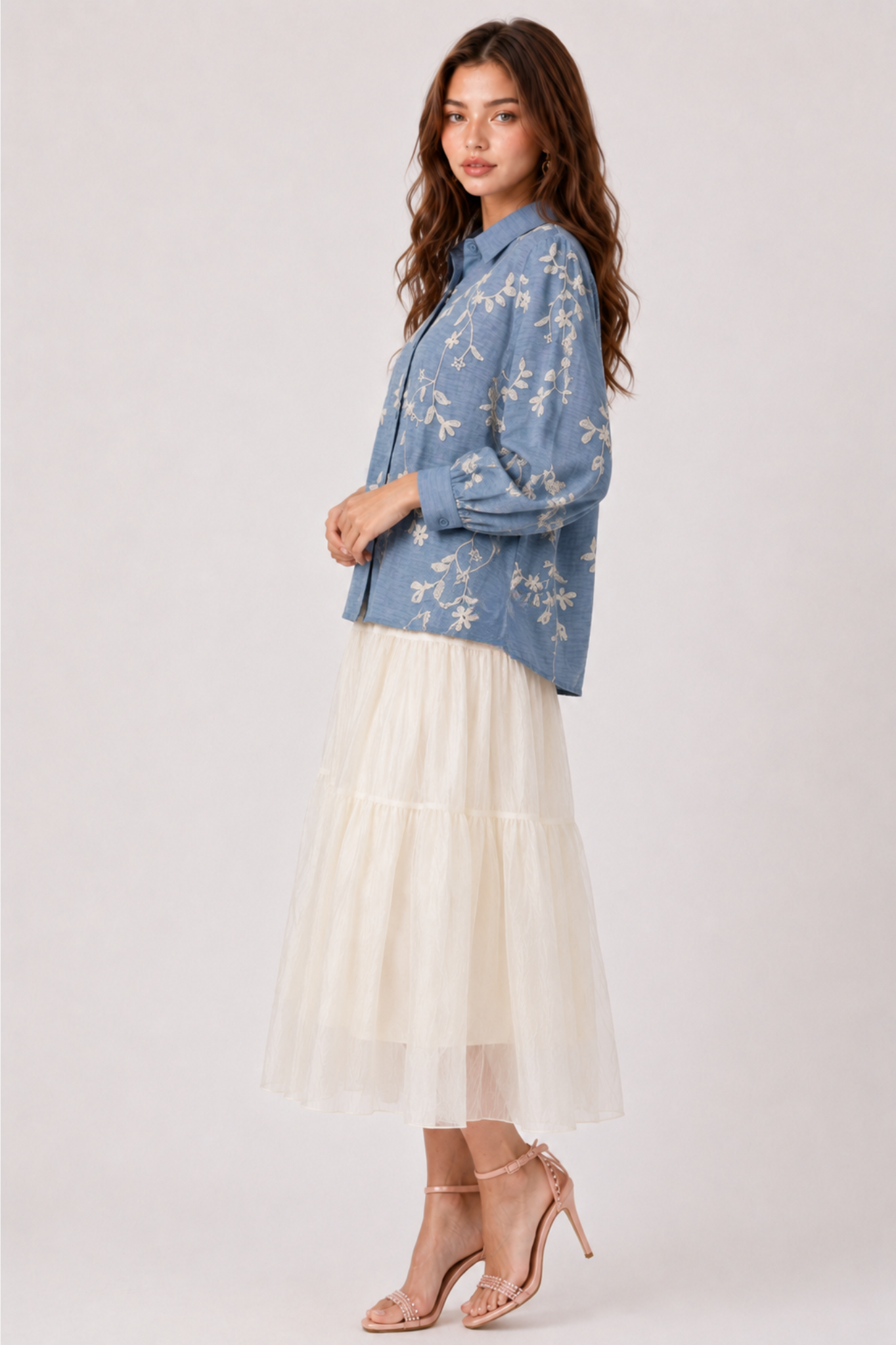 SOMERSET BAY - LONG SLEEVE EMBROIDERED BLOUSE