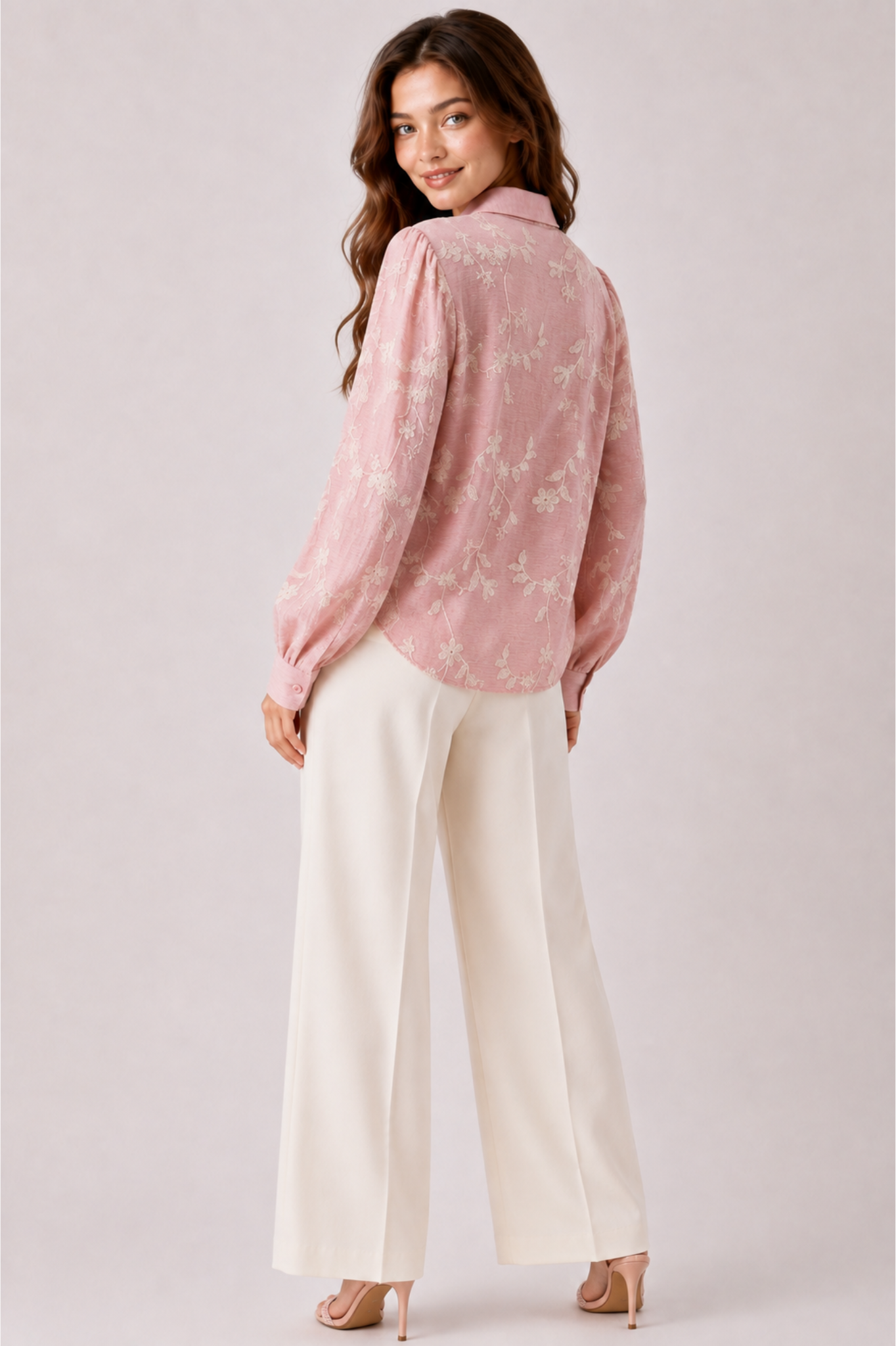 SOMERSET BAY - LONG SLEEVE EMBROIDERED BLOUSE