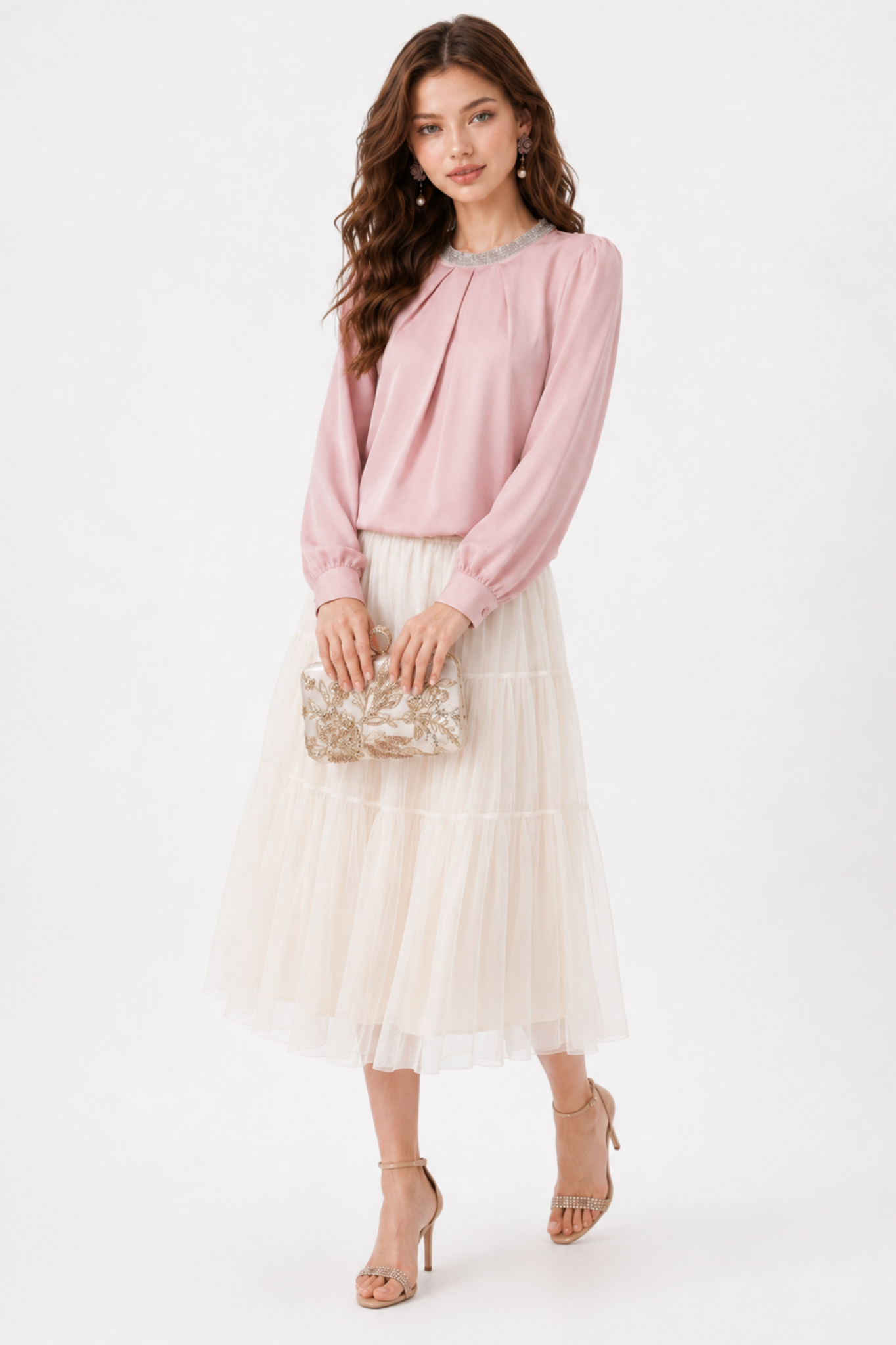 SOMERSET BAY - LONG SLEEVE SILKY BLOUSE