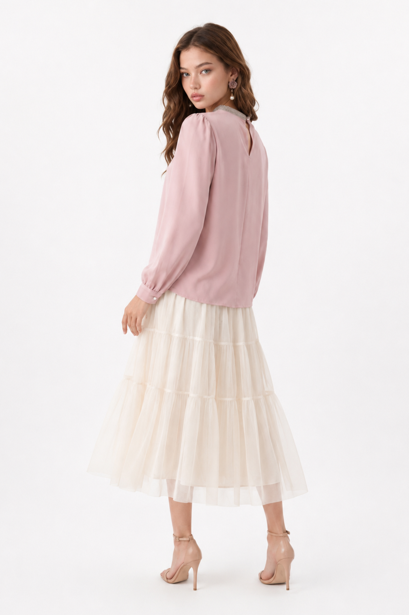 SOMERSET BAY - LONG SLEEVE SILKY BLOUSE
