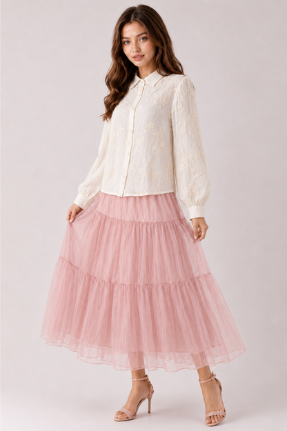 SOMERSET BAY - LONG SLEEVE EMBROIDERED BLOUSE
