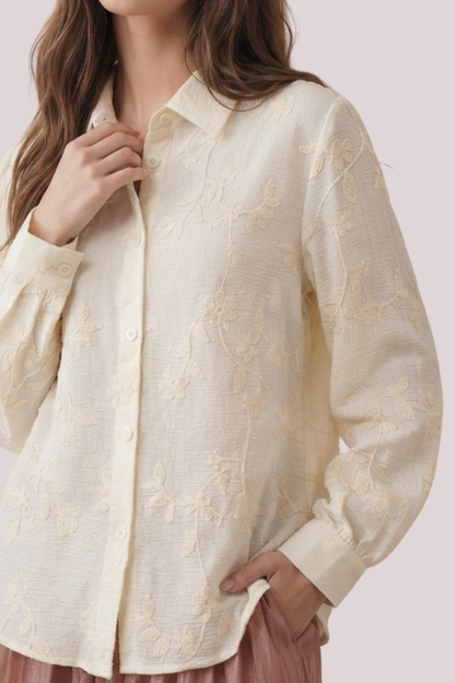 SOMERSET BAY - LONG SLEEVE EMBROIDERED BLOUSE