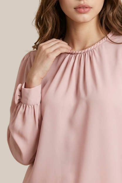 SOMERSET BAY - LONG SLEEVE SILKY BLOUSE