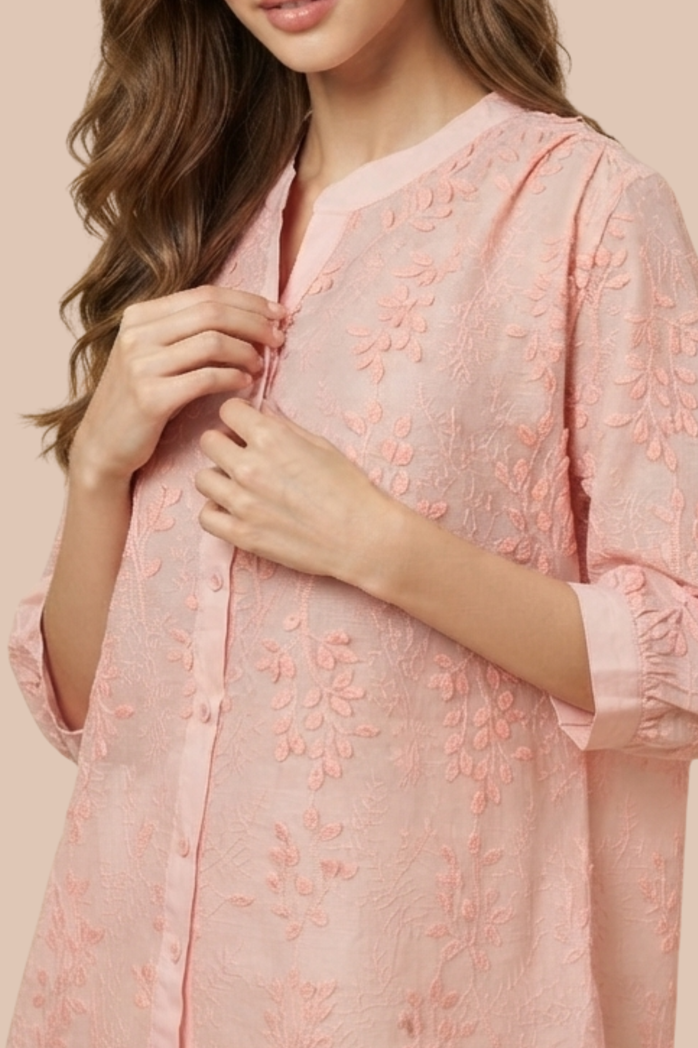 SOMERSET BAY - LONG SLEEVE EMBROIDERED BLOUSE