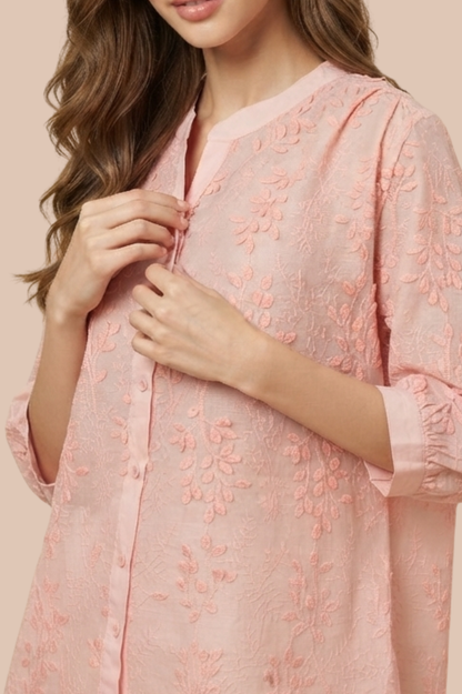 SOMERSET BAY - LONG SLEEVE EMBROIDERED BLOUSE