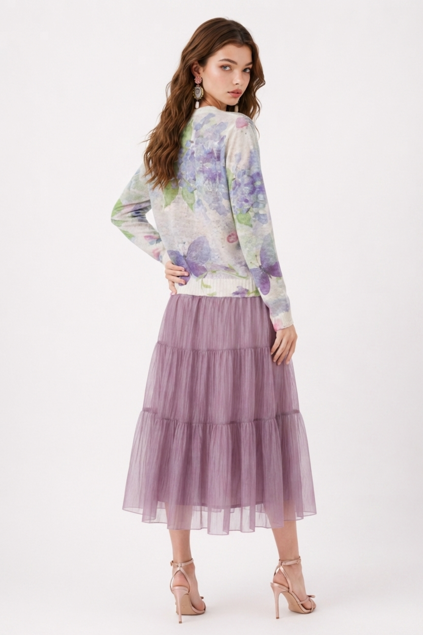 SOMERSET BAY - LONG SLEEVE PRINTED CARDIGAN