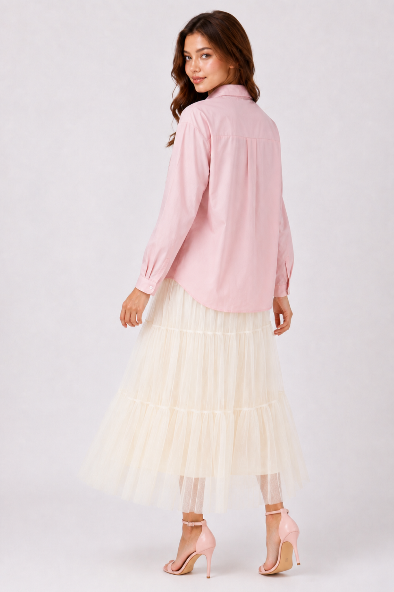 SOMERSET BAY - LONG SLEEVE BEADED & EMB BLOUSE