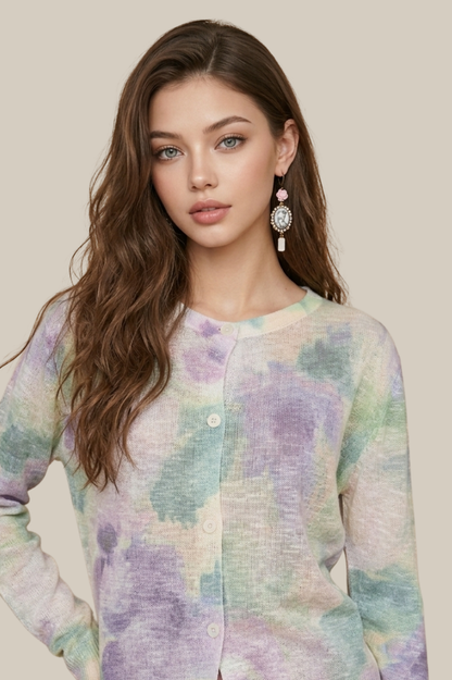 SOMERSET BAY - LONG SLEEVE PRINTED CARDIGAN