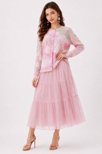 SOMERSET BAY - LONG SLEEVE PRINTED CARDIGAN