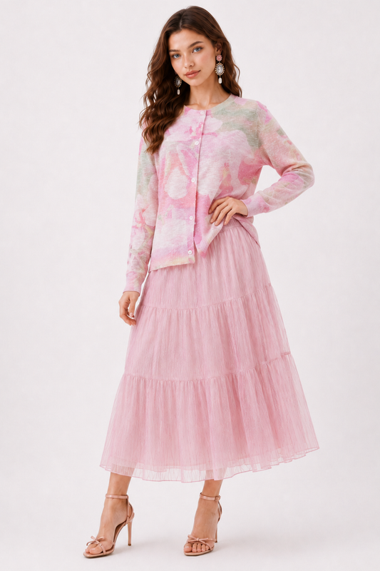 SOMERSET BAY - LONG SLEEVE PRINTED CARDIGAN