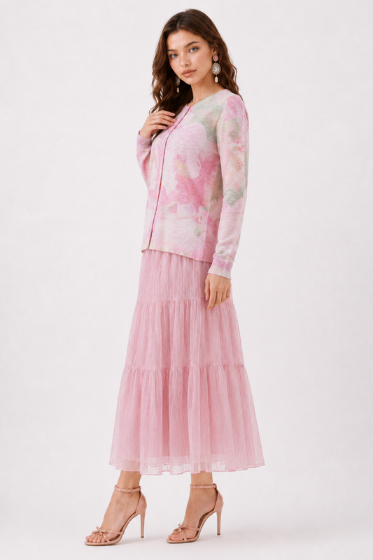 SOMERSET BAY - LONG SLEEVE PRINTED CARDIGAN
