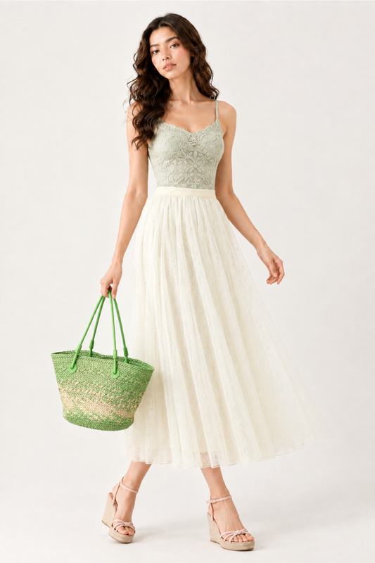 SOMERSET BAY - Meadow Green Woven Straw Tote