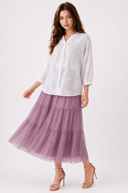 SOMERSET BAY - LONG SLEEVE EMBROIDERED BLOUSE