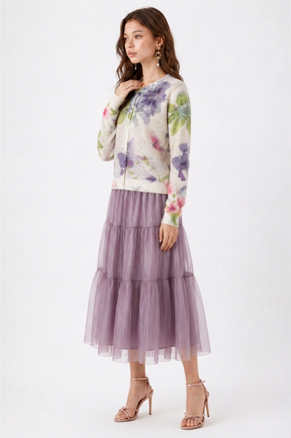SOMERSET BAY - LONG SLEEVE PRINTED BUTTERFLY CARDIGAN