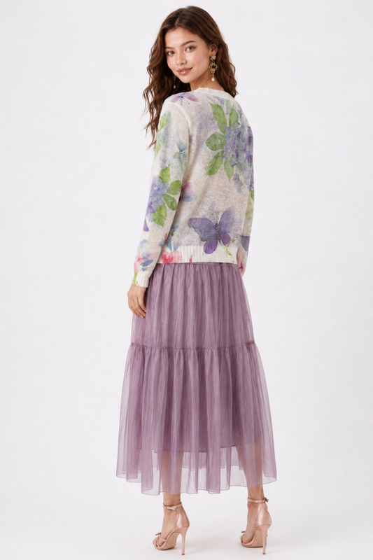SOMERSET BAY - LONG SLEEVE PRINTED BUTTERFLY CARDIGAN