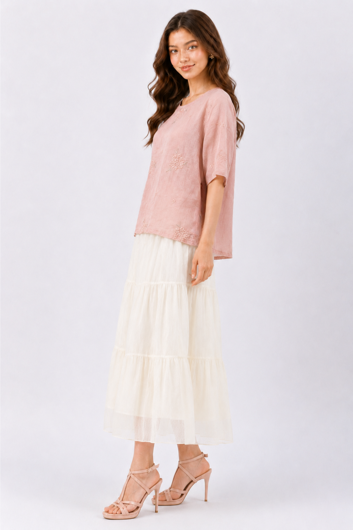 SOMERSET BAY - LINEN EMBROIDERED BLOUSE