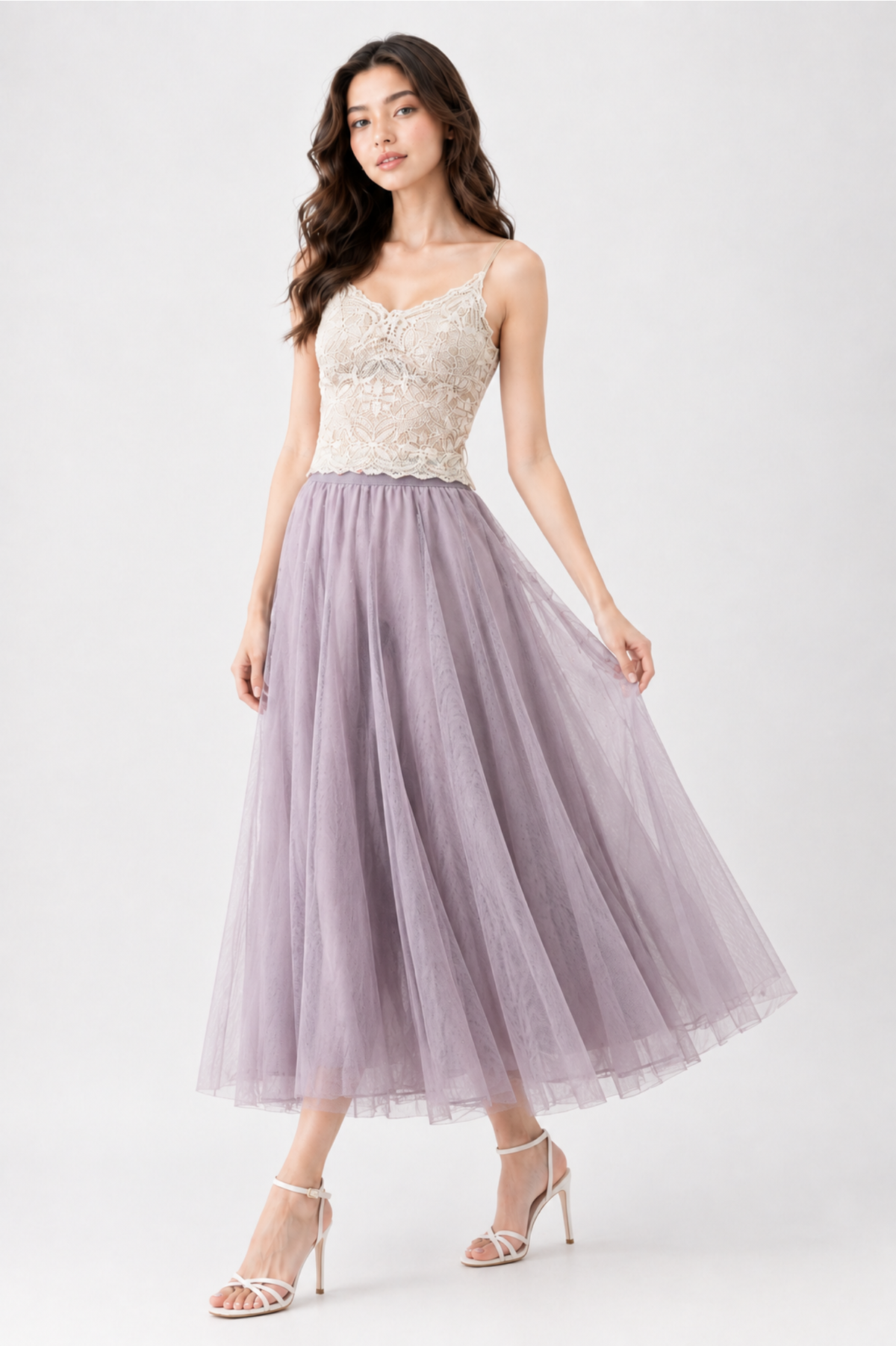 SOMERSET BAY - Tulle Midi Skirt