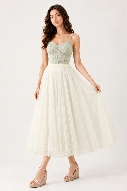 SOMERSET BAY - Tulle Midi Skirt