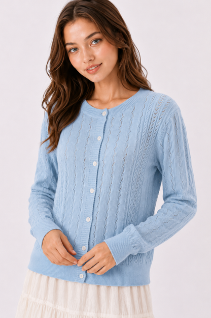 SOMERSET BAY - MACHINE KNIT CARDIGAN