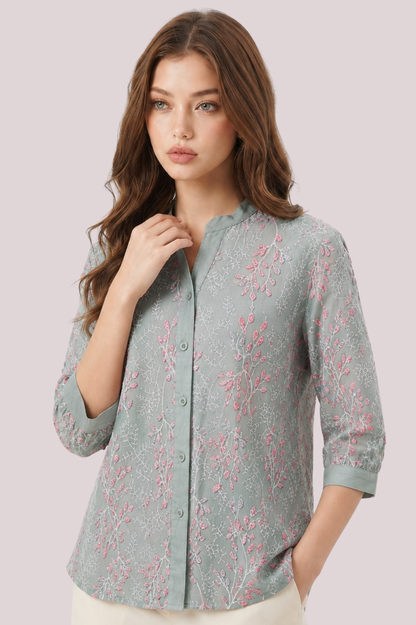 SOMERSET BAY - EMBROIDERED BLOUSE