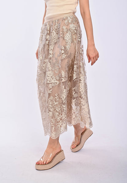 AMARI - Lace maxi skirt