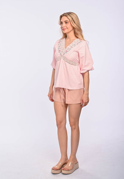 CATHERINE - V neck blouse