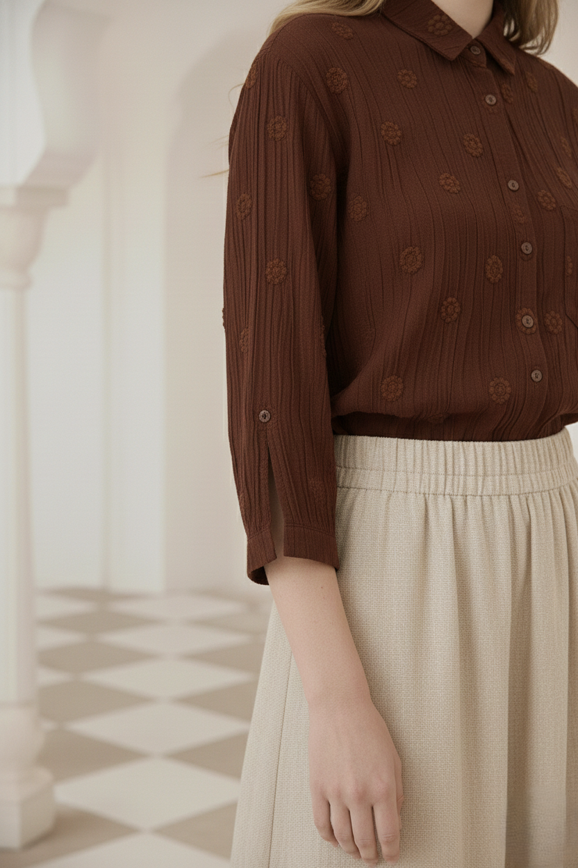 East India Company - Embroidered Long Sleeve Shirt Women