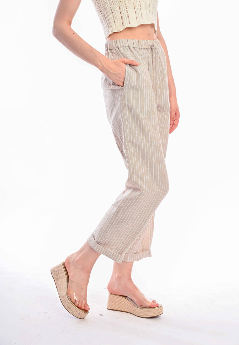 CAPE COD - AILEEN DRAW STRING PANTS STRIPE