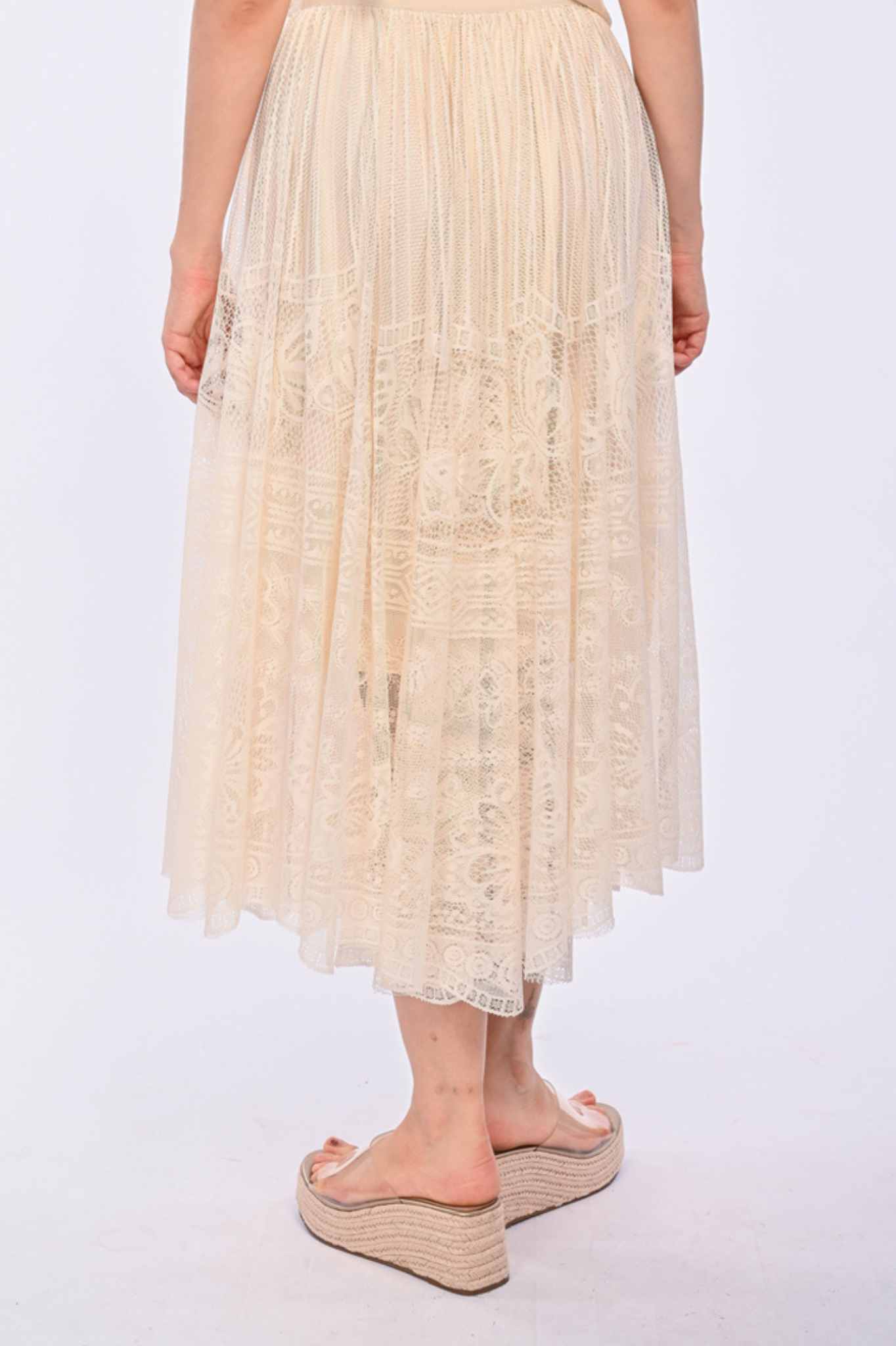 JOANNA - soft lace maxi skirt