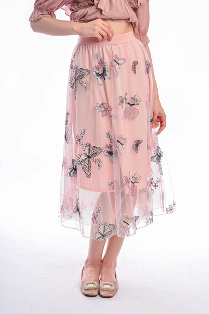 SOMERSET BAY - NATALIA EMBROIDERED LACE SKIRT