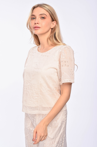 MARIAH - babydoll short sleeve top