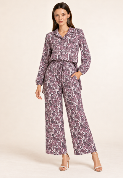 East India Company - Noel Printed Wide Leg Long Pants