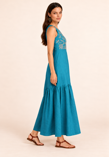East India Company - Embroidered Maxi Dress