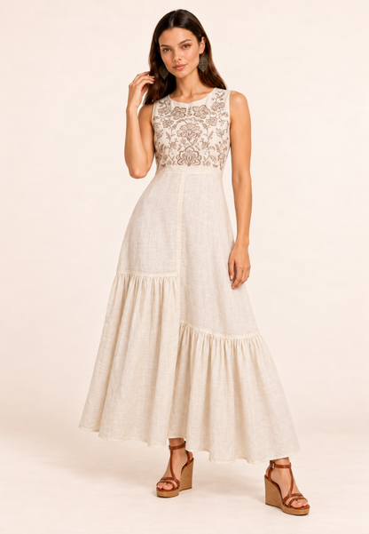 East India Company - Embroidered Maxi Dress