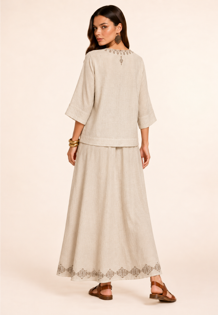 East India Company -Embroidered Kinomo Blouse