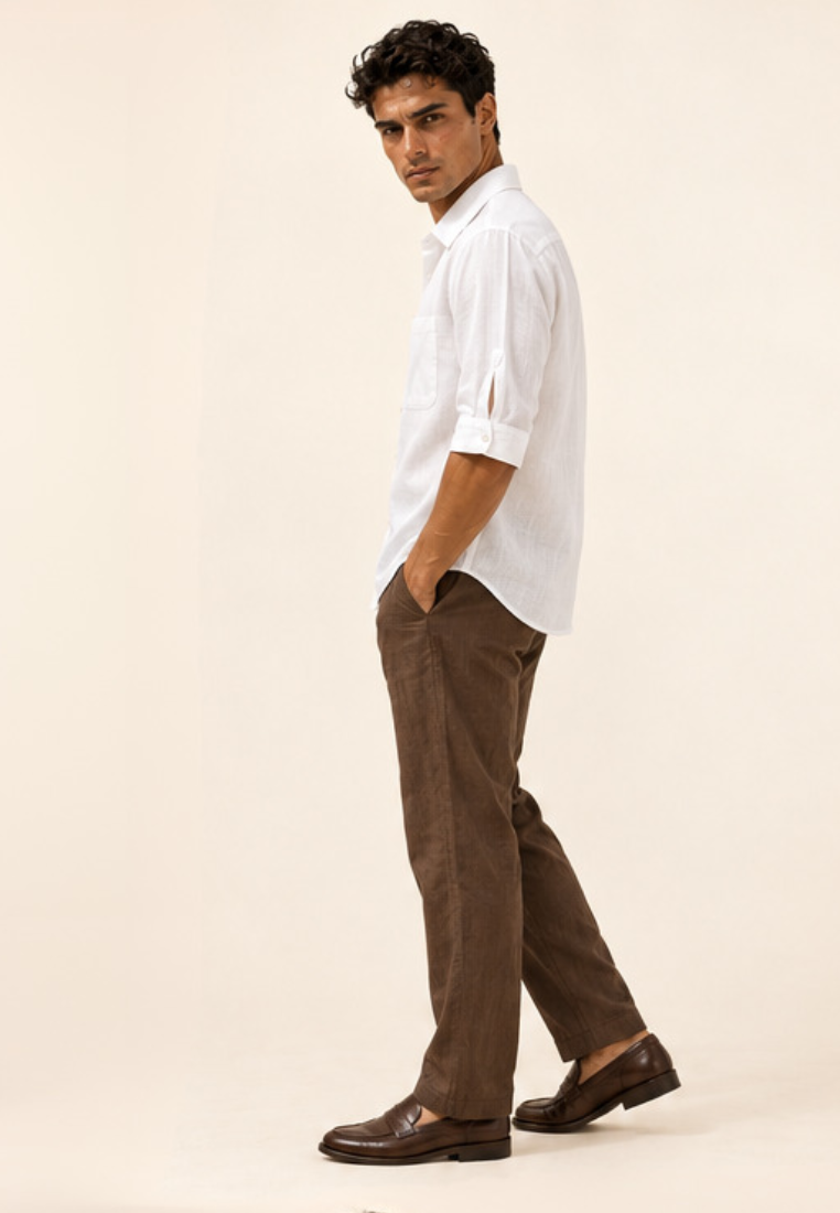 East India Company - Men’s Long-Sleeve Chest-Pocket Shirt