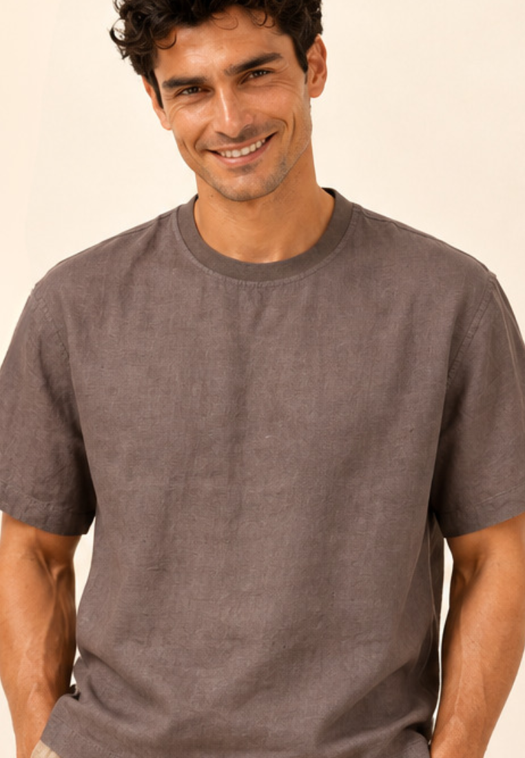East India Company - Linen-Look Crew Neck Tee