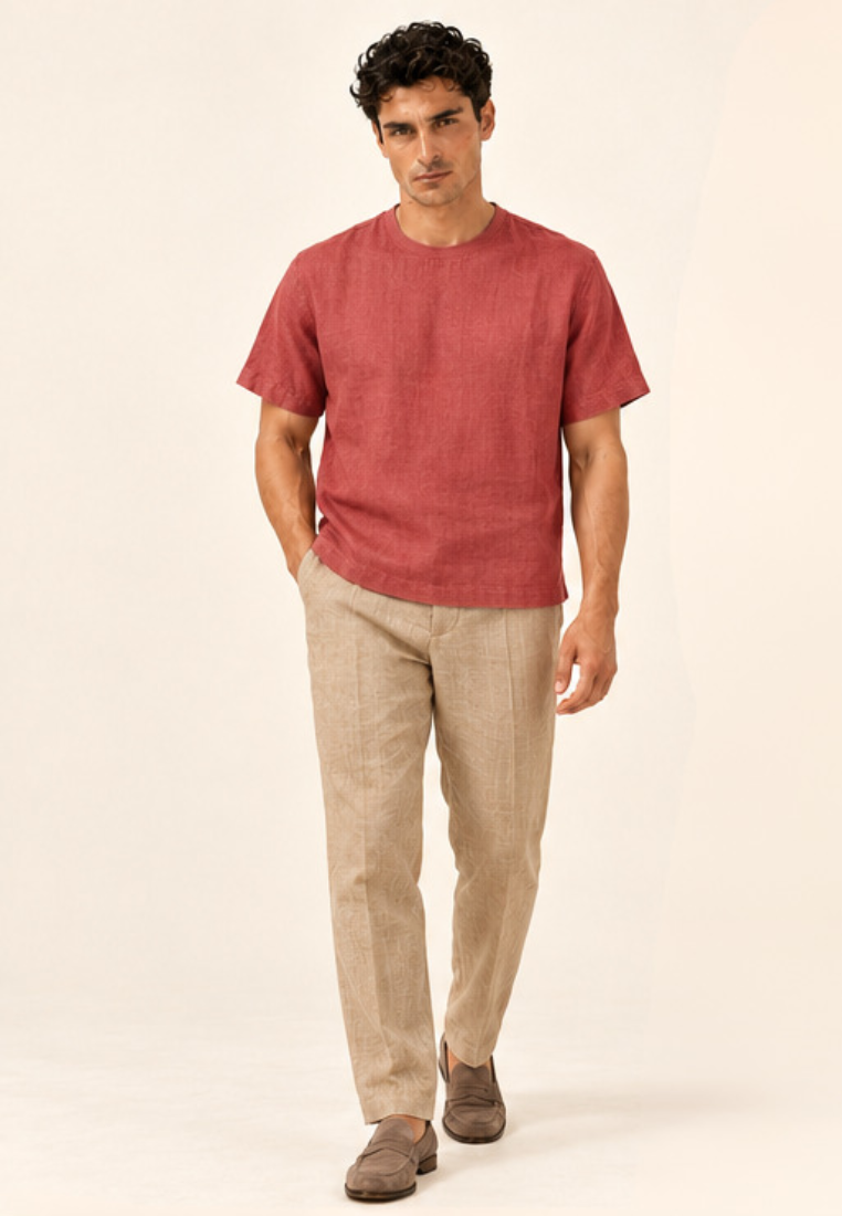 East India Company - Linen-Look Crew Neck Tee