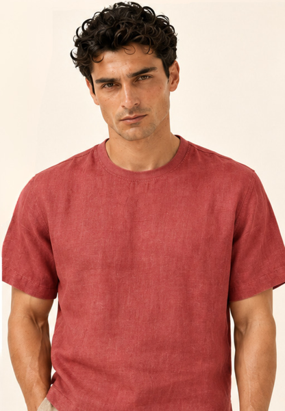 East India Company - Linen-Look Crew Neck Tee