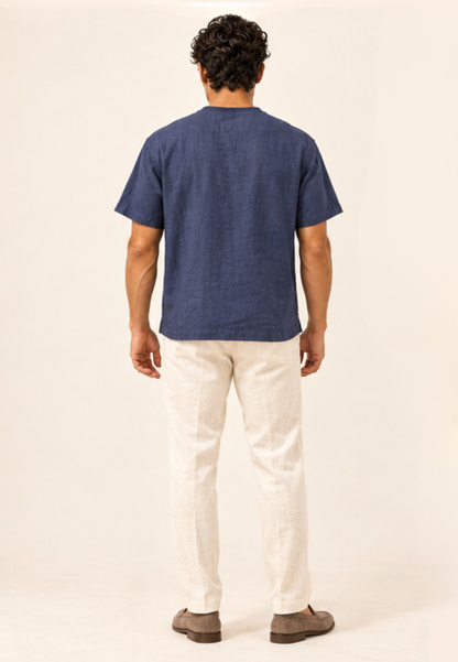 East India Company - Linen-Look Crew Neck Tee