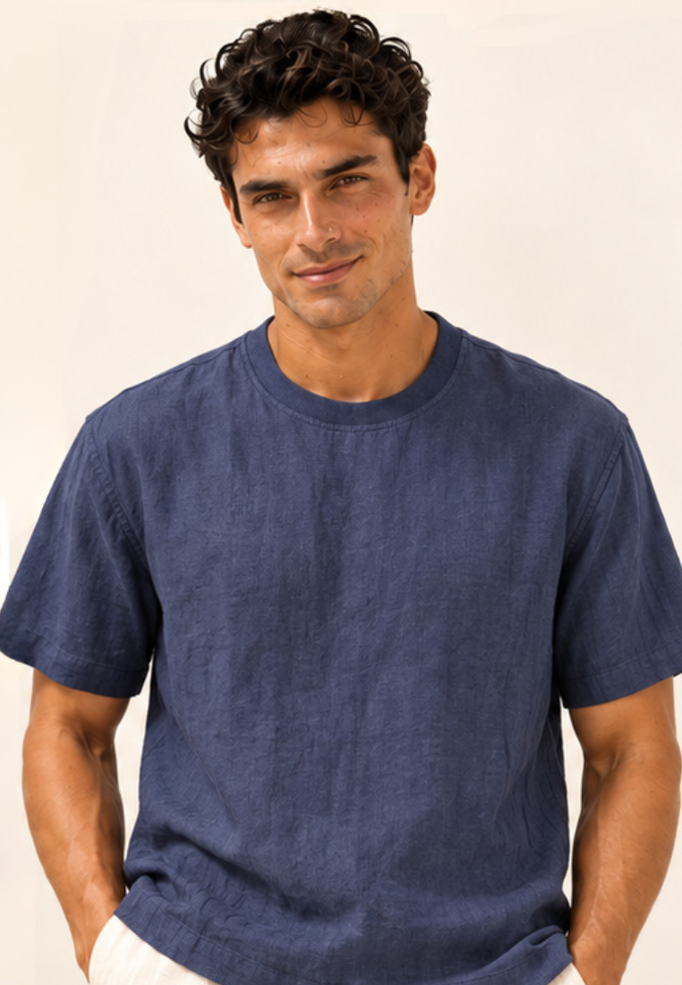 East India Company - Linen-Look Crew Neck Tee