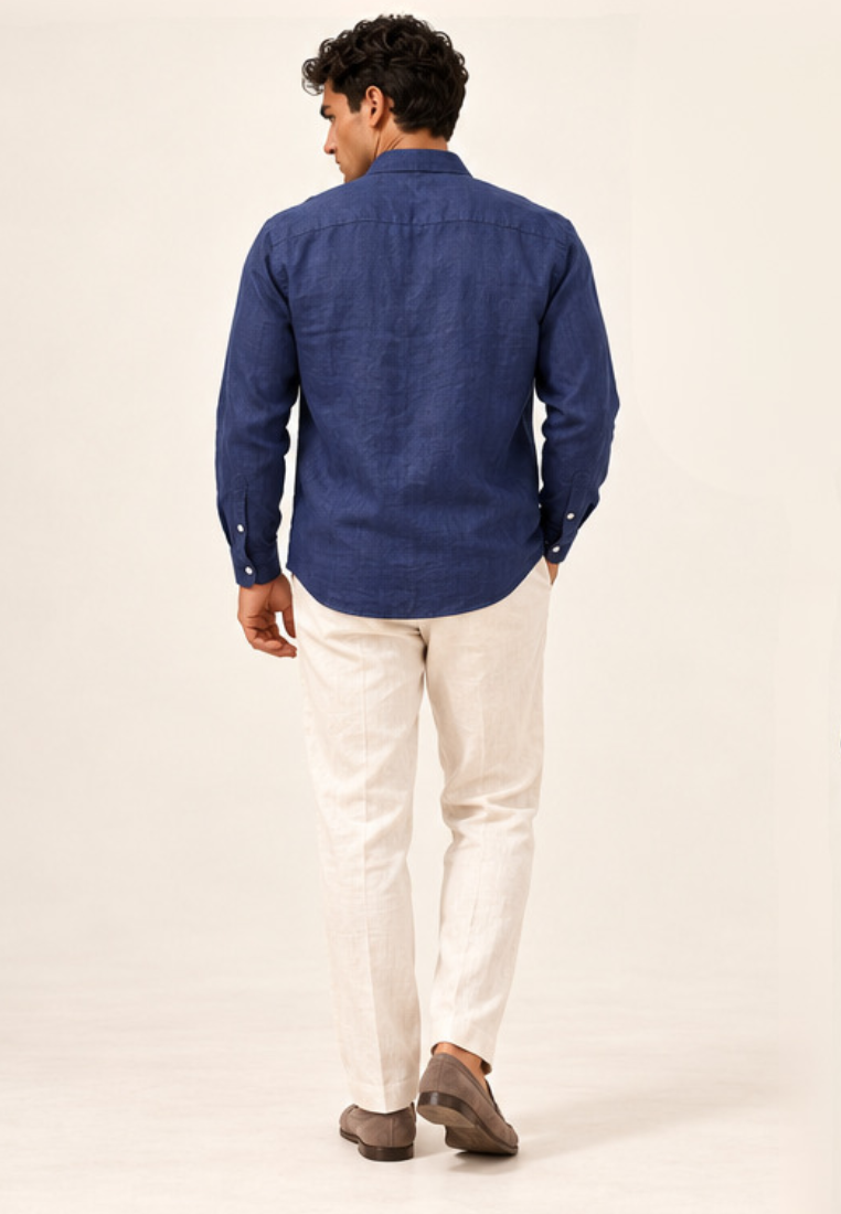 East India Company - Linen-Look Racing Stripe Shirt