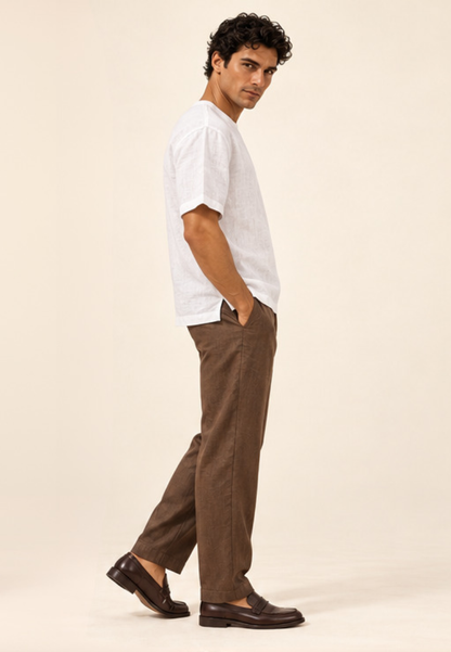 East India Company - Linen-Look Crew Neck Tee