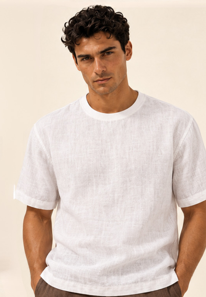 East India Company - Linen-Look Crew Neck Tee