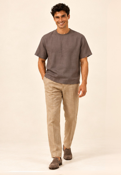 East India Company - Linen-Look Crew Neck Tee