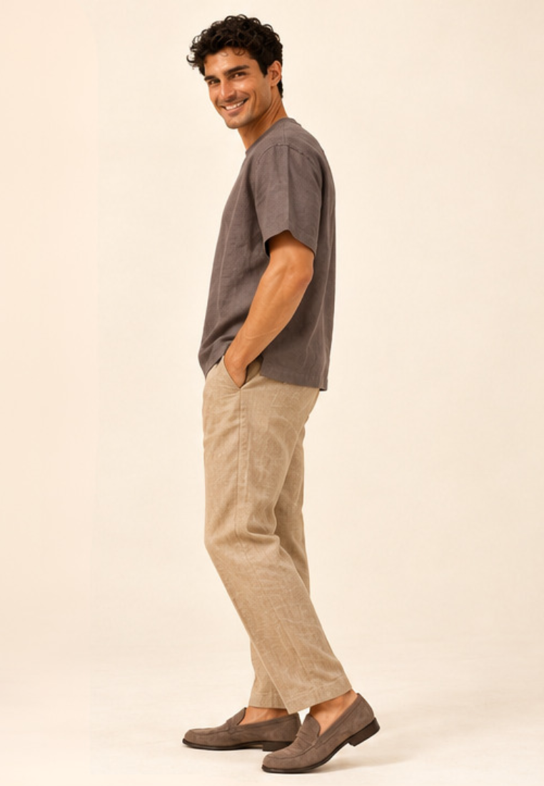 East India Company - Linen-Look Crew Neck Tee