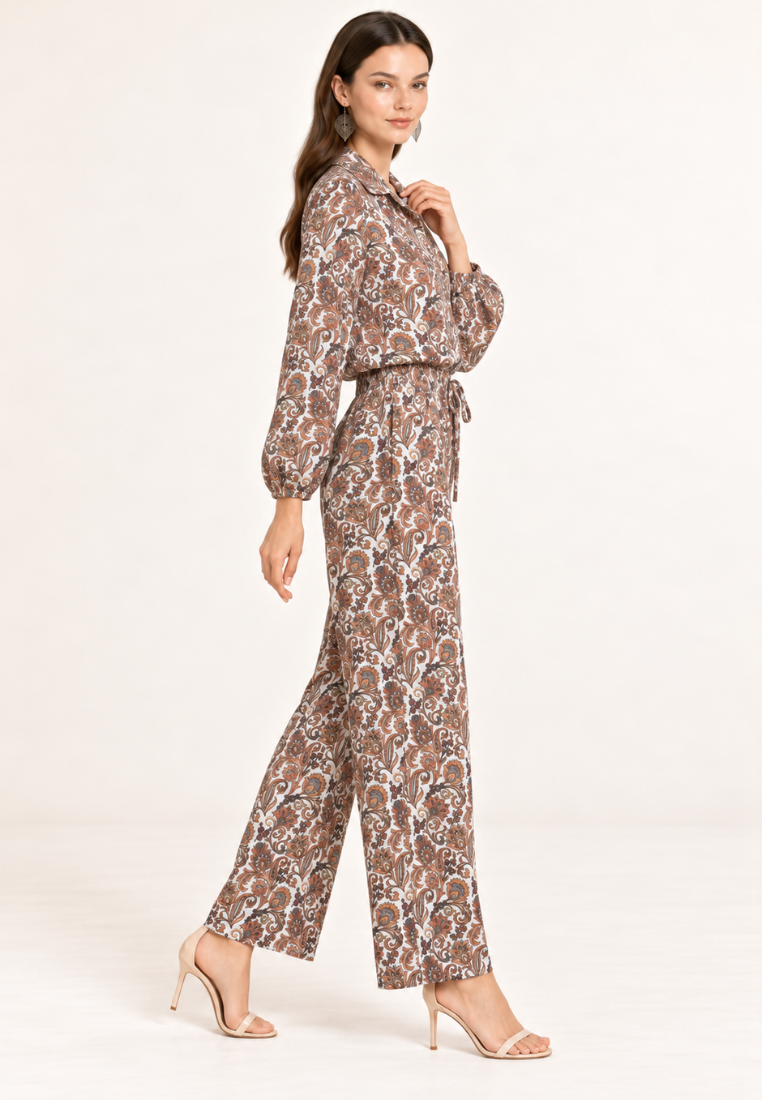 East India Company - Noel Printed Wide Leg Long Pants