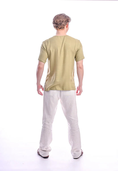 East India Company - Aiman Regular Fit Short Sleeve Embroidered Shirt