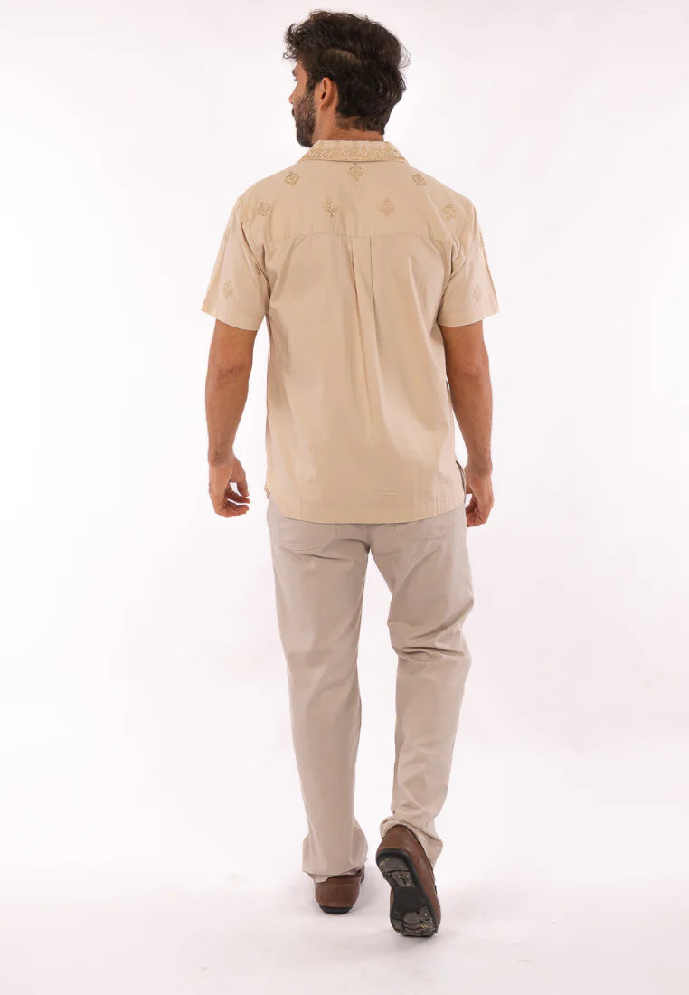 East India Company - Arash Short Sleeve Embroidered Shirt
